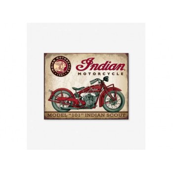 Tac Signs - Plăcuță metalică decorativă [32x41cm] - Indian Scout Model 101